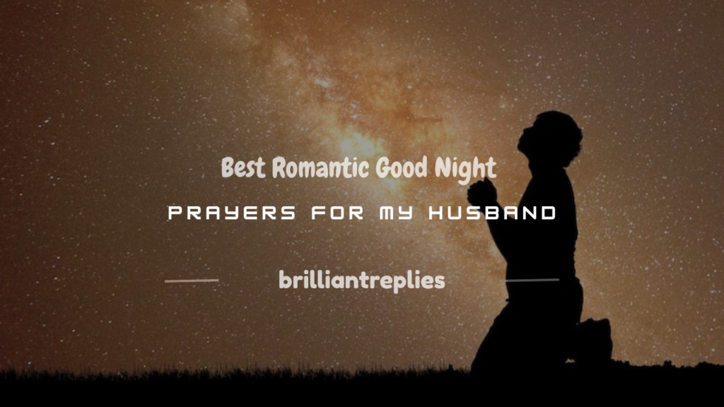 romantic good night prayer message for my husband