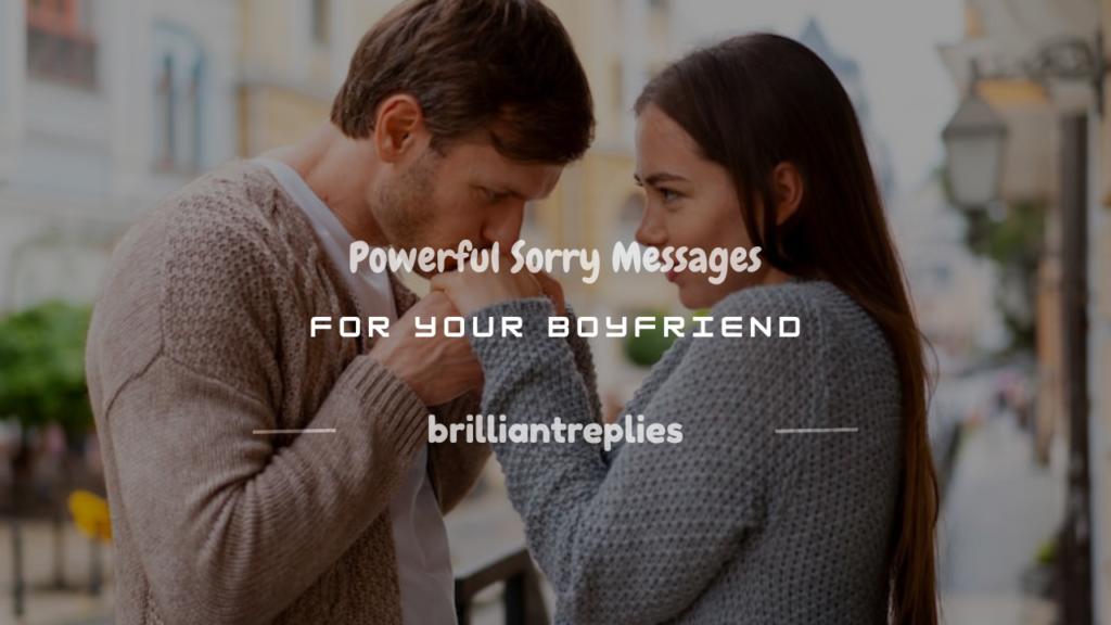 apologizing to your boyfriend
